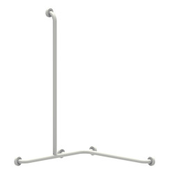 Barre d'angle ø34 -aluminium gainé ABS antibactérien blanc 1150 x 750 x 750 mm
