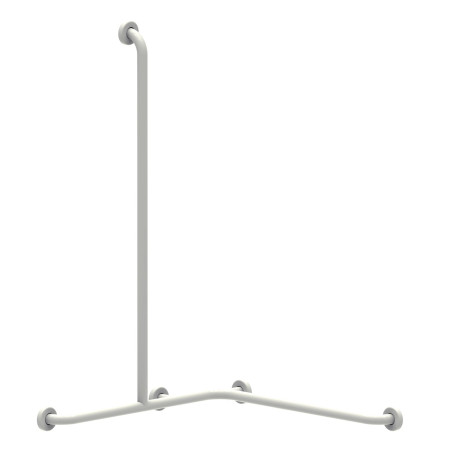 Barre d'angle ø34 -aluminium gainé ABS antibactérien blanc 1150 x 750 x 750 mm