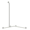 Barre d'angle ø34 -aluminium gainé ABS antibactérien blanc 1150 x 750 x 750 mm