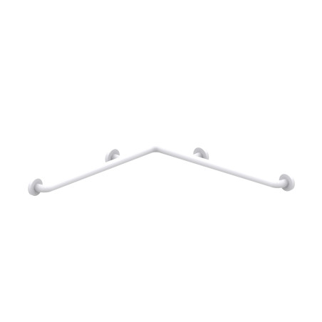 Barre d'angle ø34- aluminium gainé ABS antibactérien blanc 750 x 750 mm