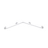 Barre d'angle ø34- aluminium gainé ABS antibactérien blanc 750 x 750 mm