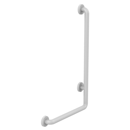 Barre coudée 90° ø34-aluminium gainé ABS antibactérien blanc 450 x 750 mm