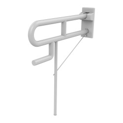 Barre relevable avec béquille ø34 650 mm aluminium ABS antibactérien blanc