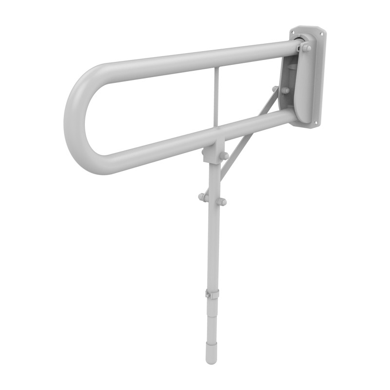Barre relevable avec béquille ø35 760 mm époxy blanc