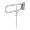 Barre relevable avec béquille ø35 760 mm époxy blanc