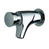 P504 Robinet simple lavabo mural temporisé 15s, froid G1/2 avec rosace