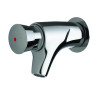 P504 Robinet simple lavabo mural temporisé 15s, chaud G1/2 avec rosace