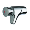 P504 Robinet simple lavabo mural temporisé 15s, chaud G1/2