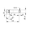 PRESTO NEO® Robinet simple EF mural 7 sec (+/-3 sec) 3 l/min CHROME (réf. 66015)