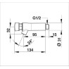 PRESTO NEO® Robinet simple EF mural 15 sec (+/-5 sec) 1,9 l/min CHROME