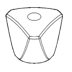 Croisillon à clipser pour tête DIN à boule en métal chromé