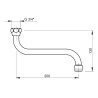 Bec tournant universel par-dessous avec brise-jet F 3/4" 200 mm