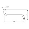 Bec tournant universel par-dessous avec brise-jet F 3/4" 250 mm