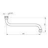 Bec tournant universel par-dessous avec brise-jet F 3/4" 300 mm