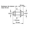 Traversée de cloison MM 1/2" pour mur 34 mm