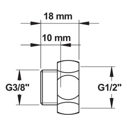 Reduction m 3/8xF1/2'