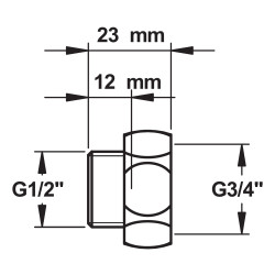 Reduction m 1/2xf 3/4