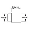 Rallonge droite mF1/2'-l 25 mm