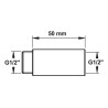Rallonge droite mF1/2'-l 50 mm