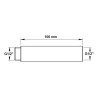 Rallonge droite mF1/2'-l 100 mm