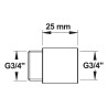 Rallonge droite mf 3/4-l 25 mm