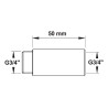 Rallonge droite mf 3/4-l 50 mm
