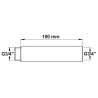 Rallonge droite mf 3/4-l 100 mm