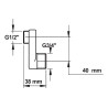 Raccord excentre de 40 mm-m 1/2xm 3/4
