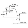 Raccord decale 45 mm-m1/2xm3/4-rosace 68/97 mm