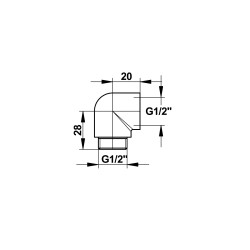 Boite equerre m 1/2xF1/2'-e=26x17
