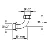 Coude chrome 6 pans-m 1/2xF1/2' ecrou pris.