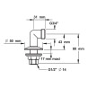 Colonnette standard - h. 43mm-m 1/2xm 3/4