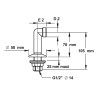 Colonnette standard - h. 70mm-m 1/2xm 3/4