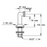 Colonnette a embase fondue-m 1/2xm 3/4