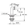 Colonnette a embase fondue-m1/2xm3/4-s/s ecrou