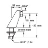 Colonnette carree-m 1/2xf 3/4