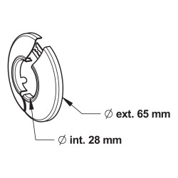 Rosace plate articulée Ø 65mm-Ø int. 28mm