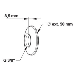 Rosace taraudée diamètre extérieur 50 mm