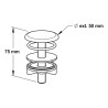 Cache trou pour évier ou lavabo Ø50mm chromé