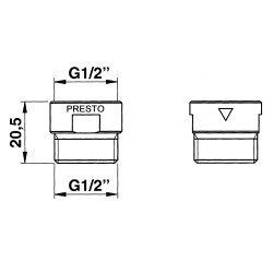 Régulateurs de débit 6l/min MF G1/2" pour douche (x2)