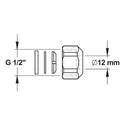 Raccord rapide a bague diam. 15x21 p/tube 12 mm