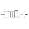 Raccord rapide a bague diam. 15x21 p/tube 12 mm