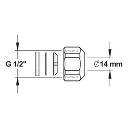 Raccord rapide a bague diam. 15x21 p/tube 14 mm