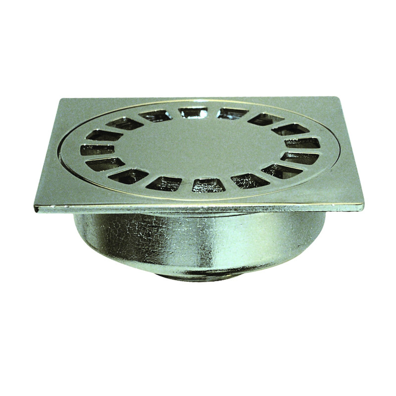 Siphon de sol 100x100 mm sortie verticale G M 1"1/4 (33x42)