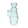 Siphon équerre réglable pour lavabo en ABS blanc, F G1"1/4