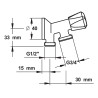 Robinet machine a laver applique monobloc equerre