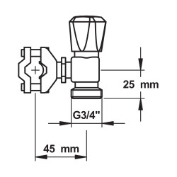 Robinet de machine à laver auto-performant équerre