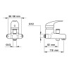 Mitigeur bain/douche-entraxe de 60 a 80mm