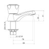 Robinet monofluide sur plage G1/2", tête à clapet