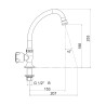 Robinet monofluide sur plage pilier G1/2", tête à clapet